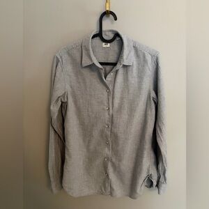 UNIQLO Gray Flannel Button-Up Shirt